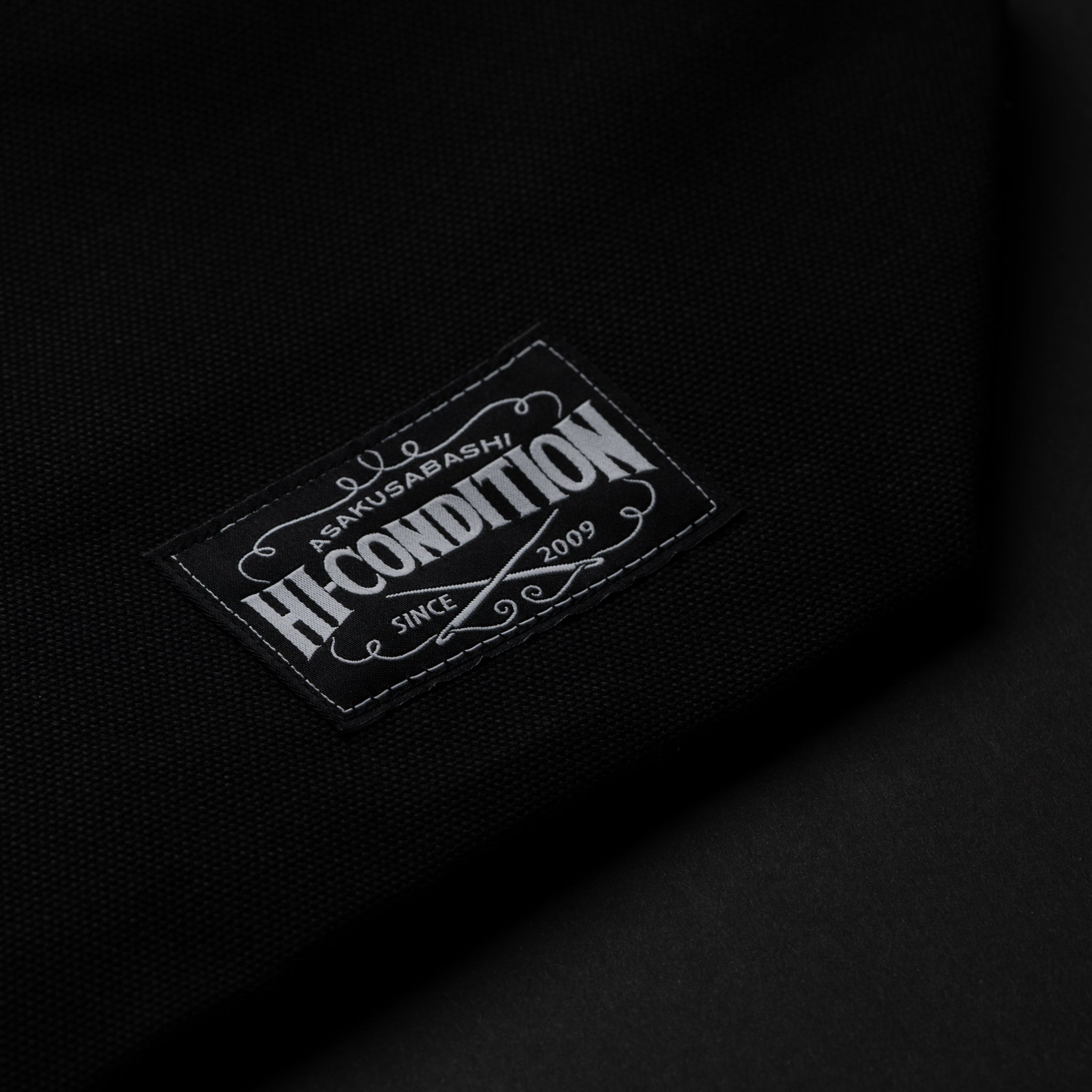 HI-CONDITION Hanpu Canvas Long Tote Bag Black