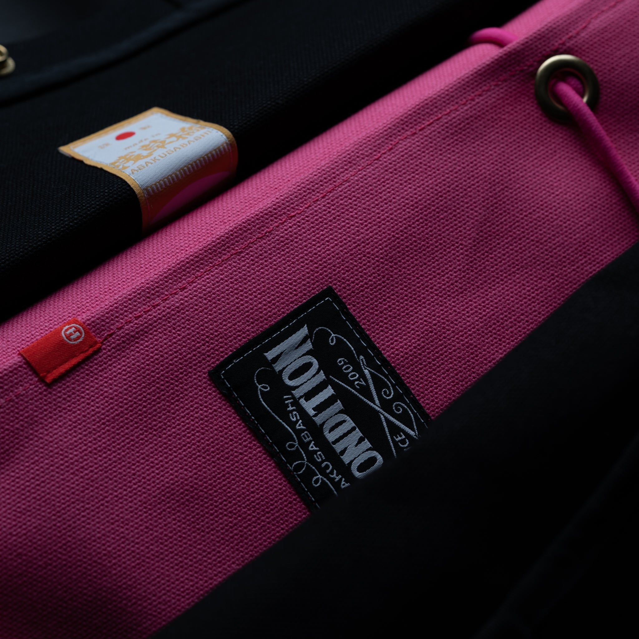 HI-CONDITION Hanpu Canvas Long Tote Bag Black