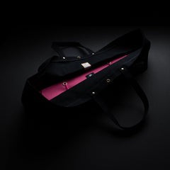HI-CONDITION Hanpu Canvas Long Tote Bag Black