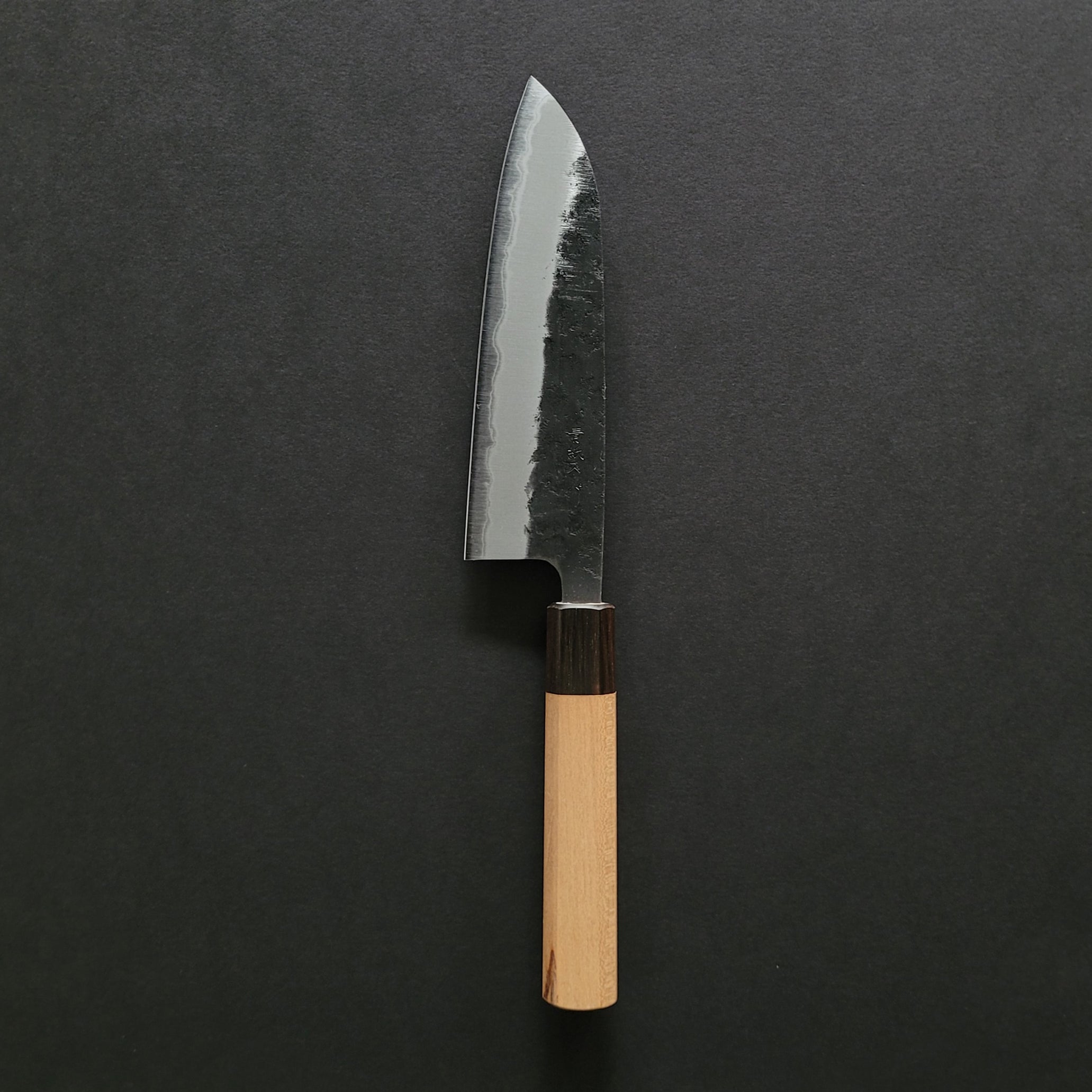 Hitohira Futana SB Kuro Nashiji Santoku 170mm Cherry Wood Handle
