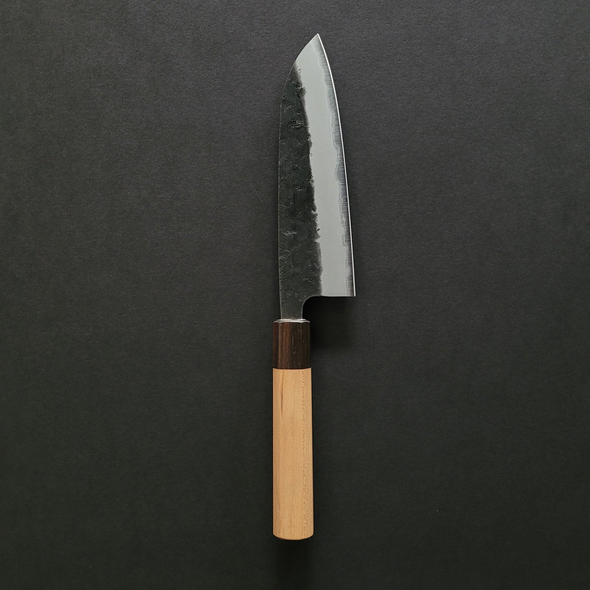 Hitohira Futana SB Kuro Nashiji Santoku 170mm Cherry Wood Handle