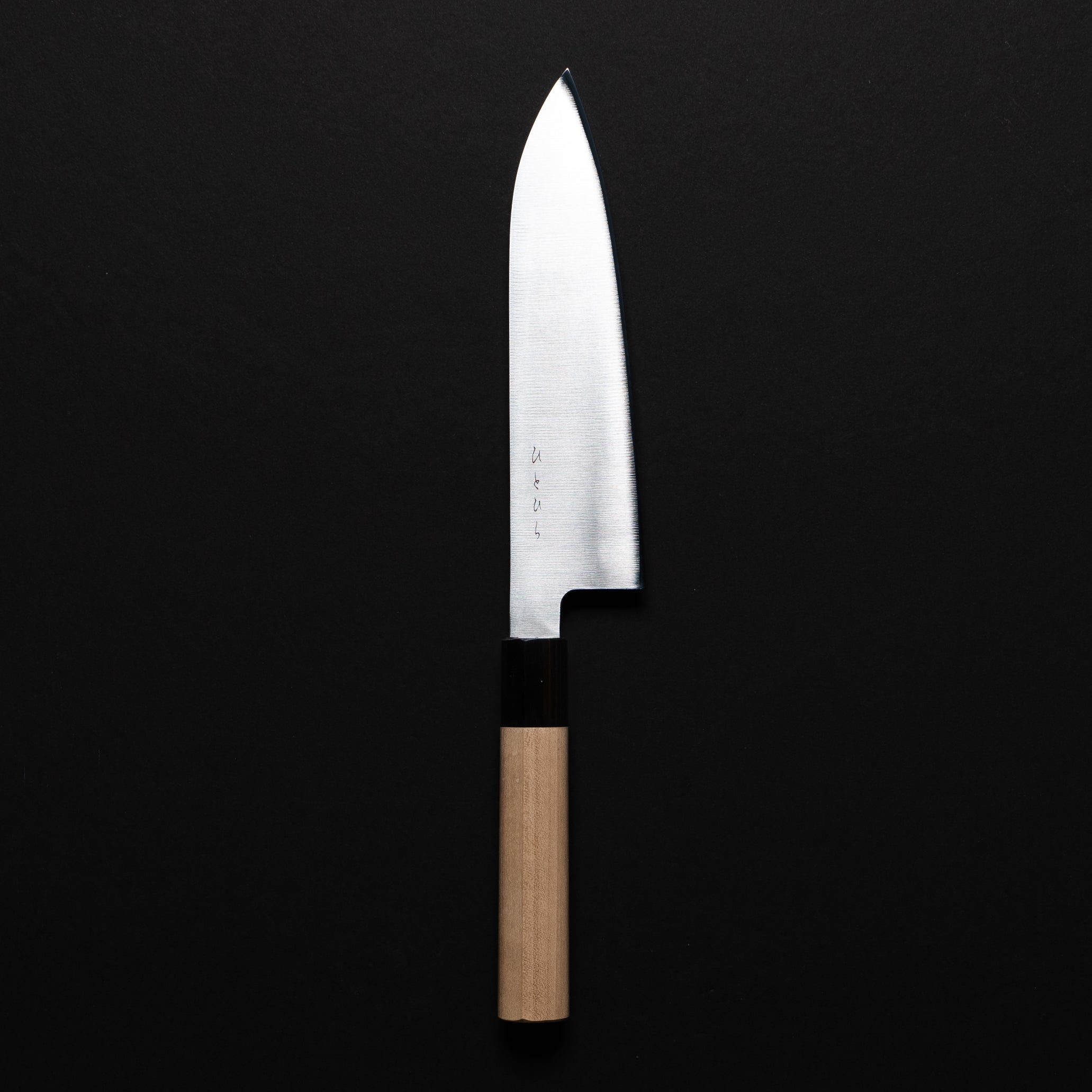Hitohira KH Stainless Santoku 180mm Ho Wood Handle (D-Shape)