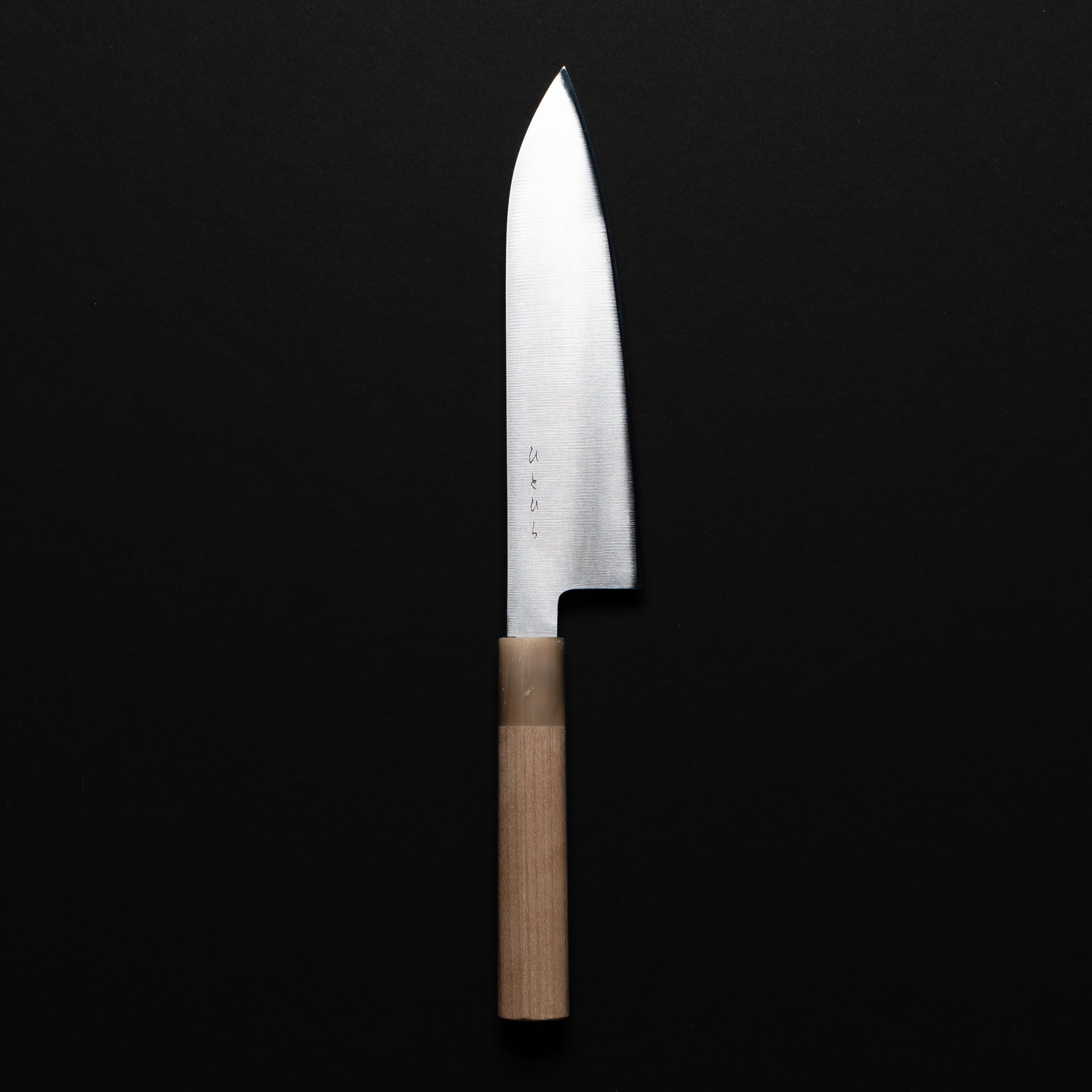 Hitohira KH Stainless Santoku 180mm Ho Wood Handle (D-Shape)