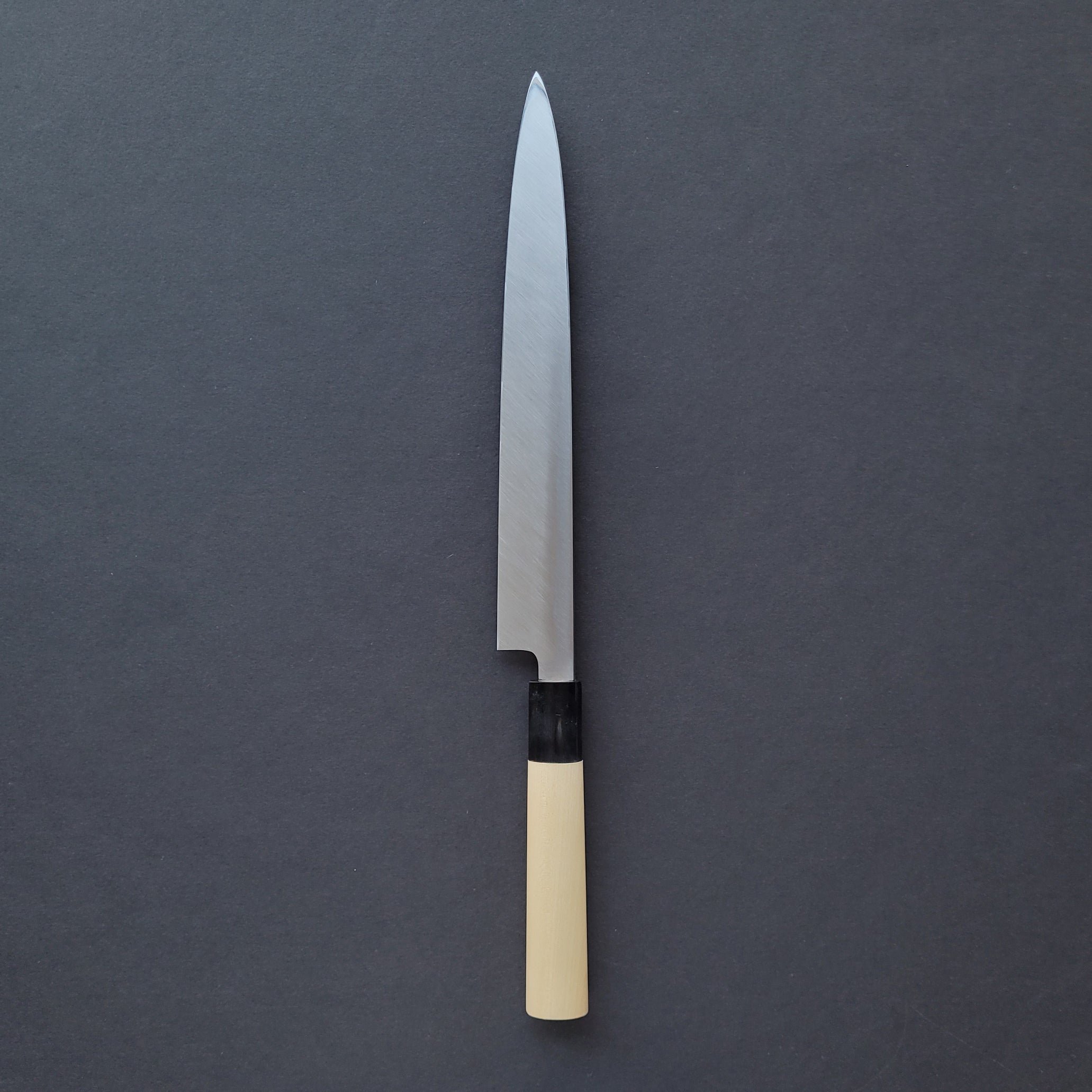 Hitohira Kikuchiyo Manzo White #3 Yanagiba 240mm Ho Wood Handle (D-Shape)