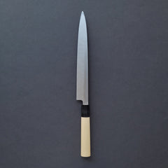 Hitohira Kikuchiyo Manzo White #3 Yanagiba 240mm Ho Wood Handle (D-Shape)