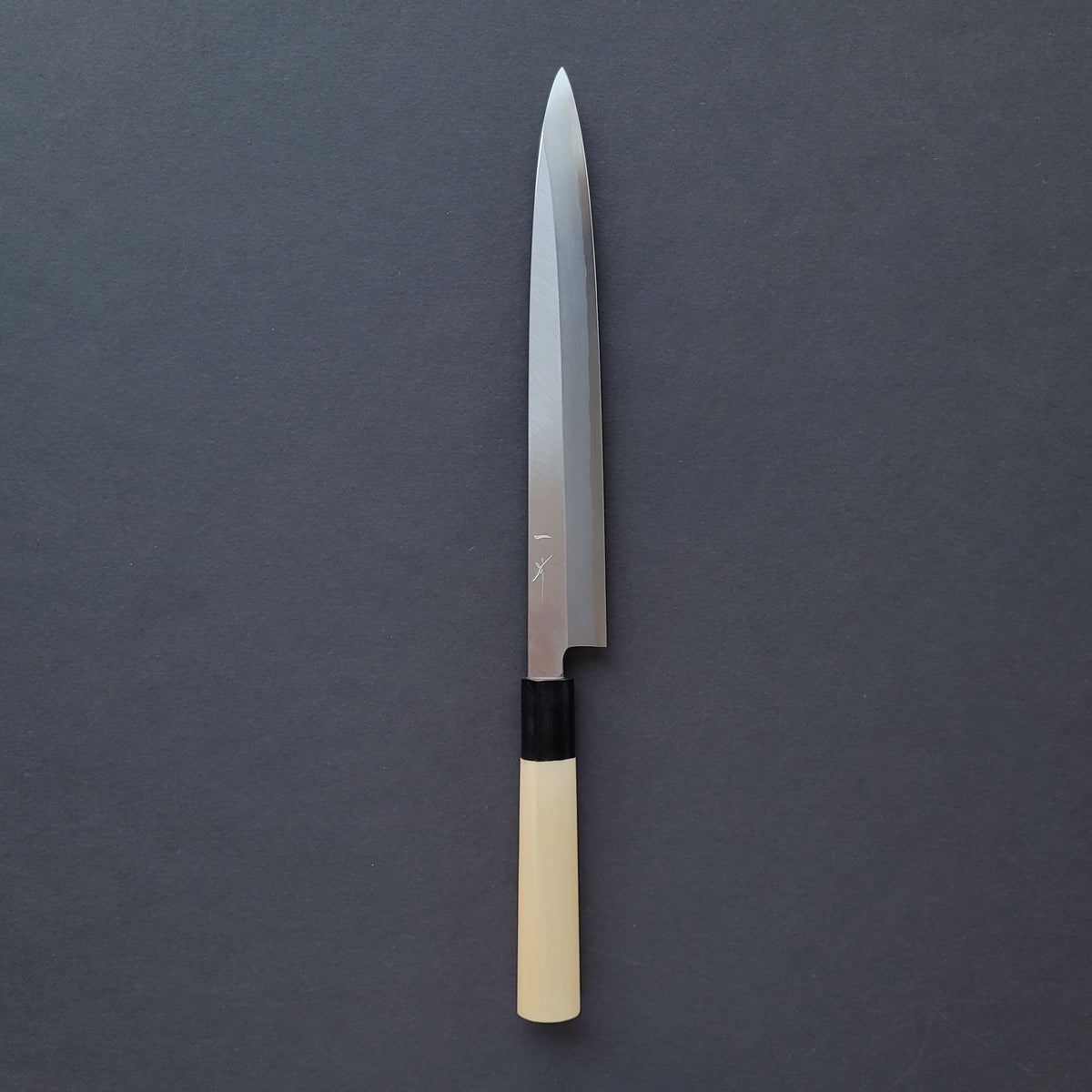 Hitohira Kikuchiyo Manzo White #3 Yanagiba 240mm Ho Wood Handle (D-Shape)