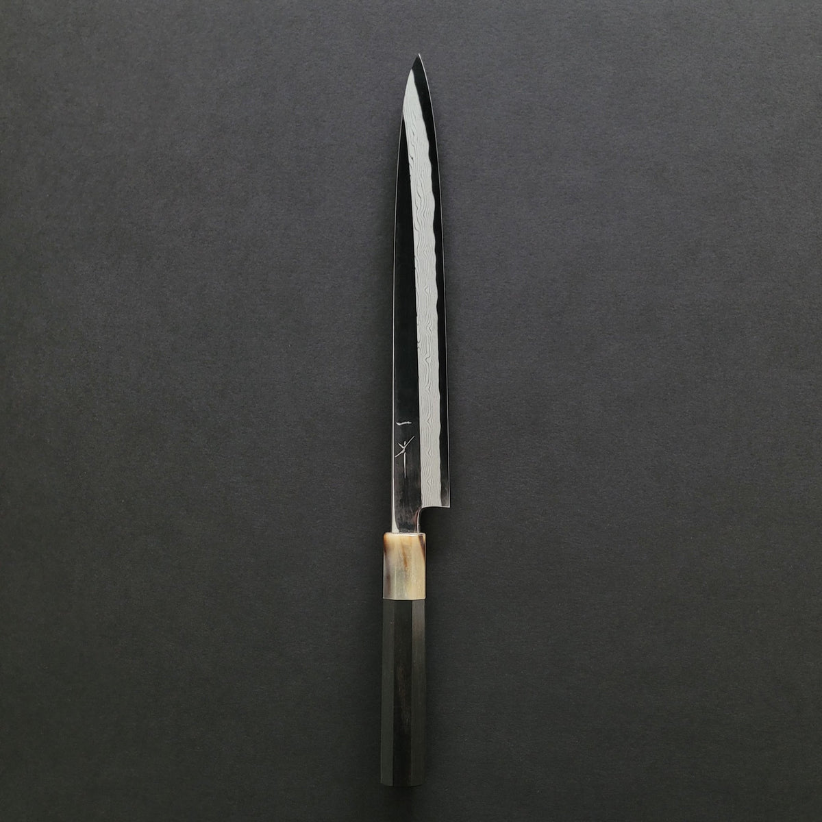 Hitohira Kikuchiyo Mosuke Enmon White #1 Yanagiba 270mm Ebony Handle (Mirror Polished/ Saya)