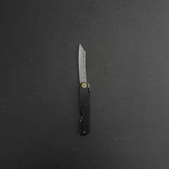 Higonokami VG10 Folding Knife Large Brass Handle (Leather)