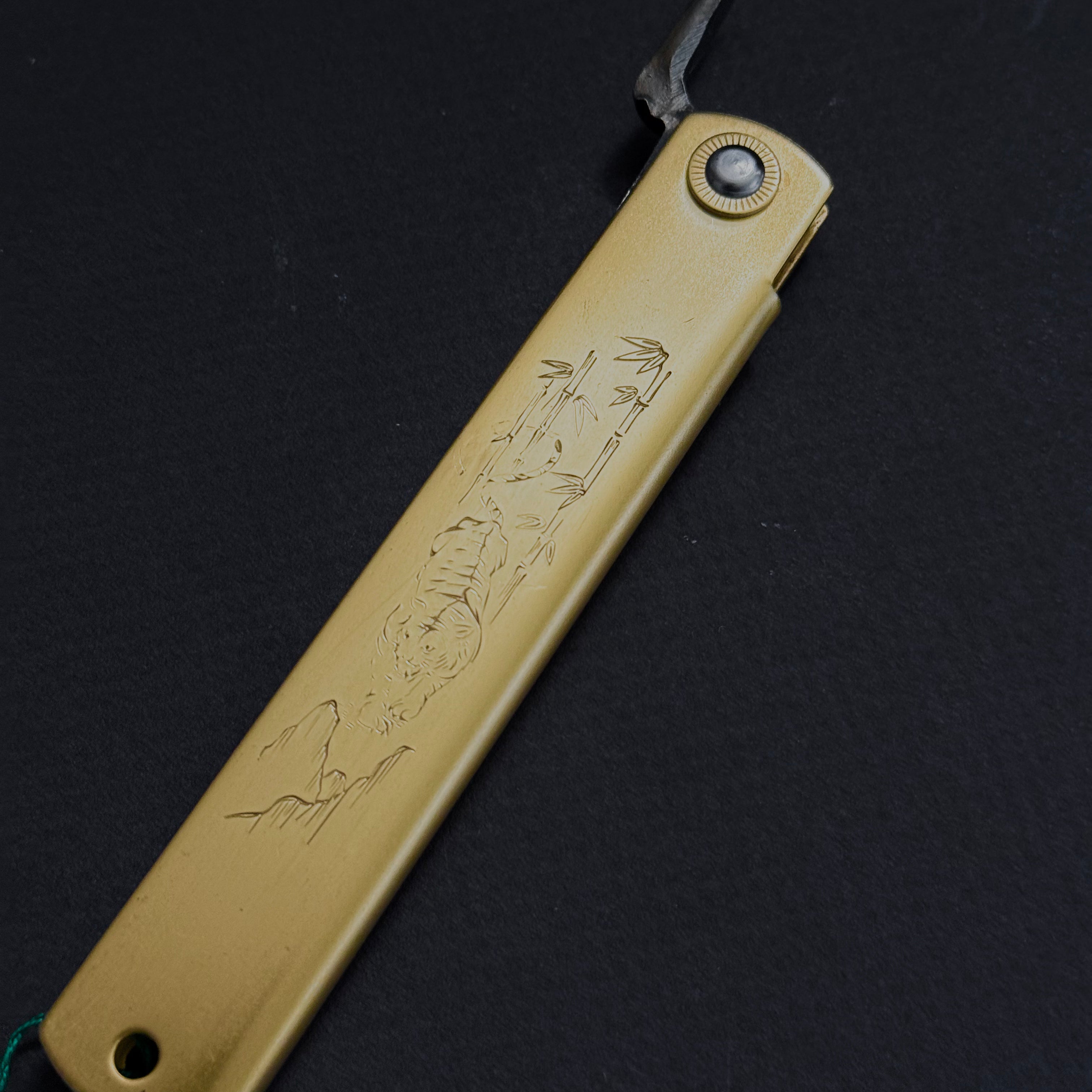 Higonokami Motosuke Folding Knife X Large Brass Handle (#16Y M)