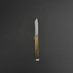 Higonokami Motosuke Folding Knife X Large Brass Handle (#06)