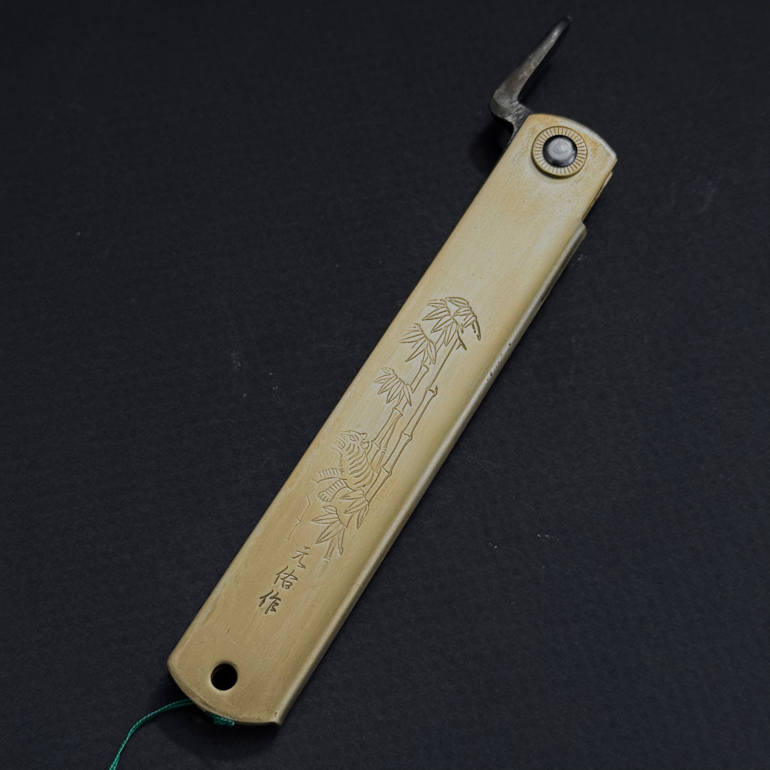 Higonokami Motosuke Folding Knife X Large Brass Handle (#06)
