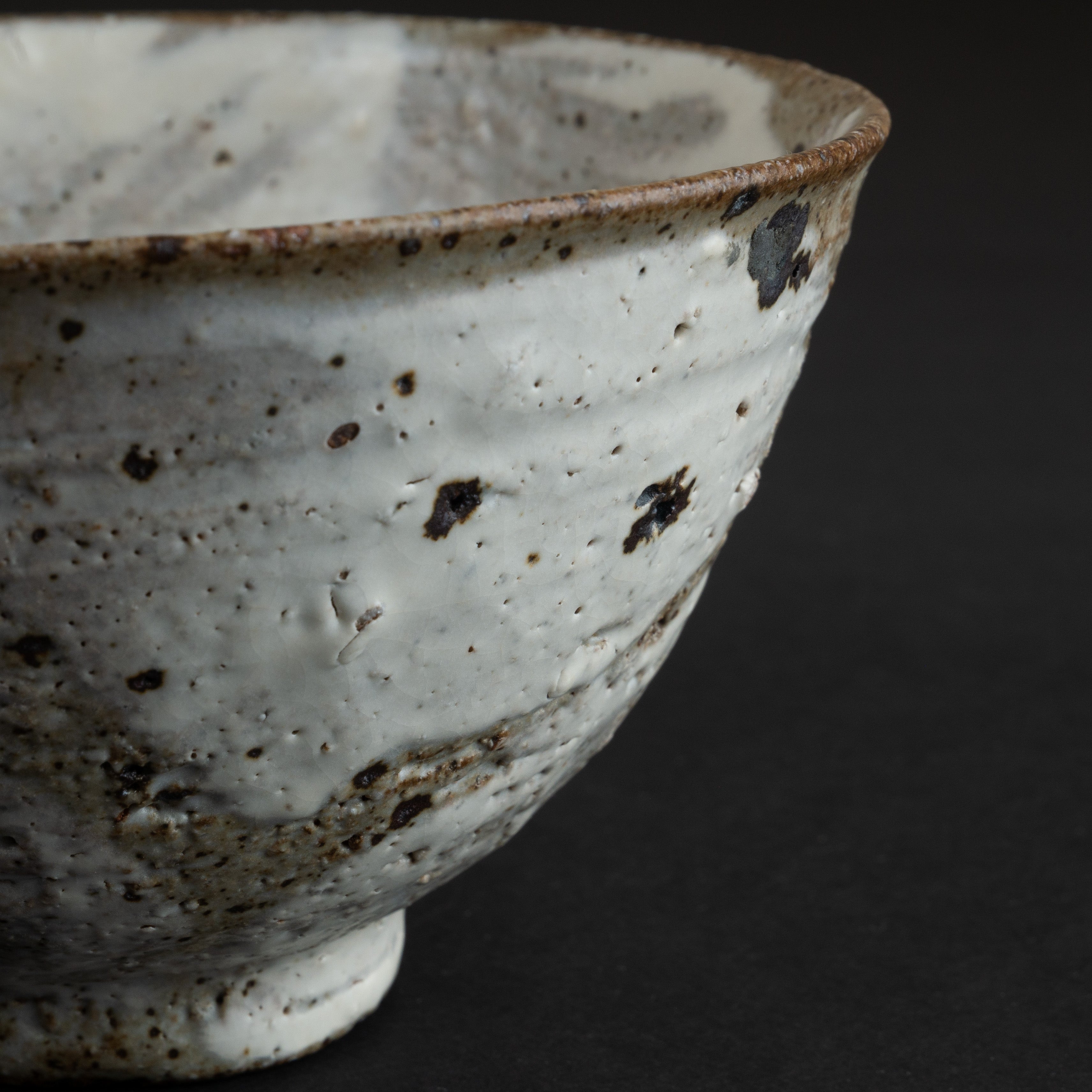Komon Kotsuji Igayaki Hakeme White Rice Bowl