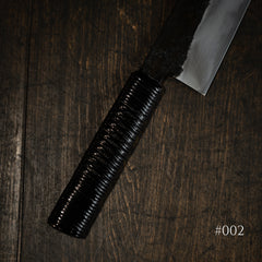 *PRE-ORDER* Tosho x Funaki White #2 Kurouchi Gyuto 225mm Urushi Rattan Wrap Handle (Ivan Polished / #002)