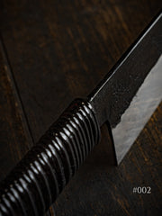 *PRE-ORDER* Tosho x Funaki White #2 Kurouchi Gyuto 225mm Urushi Rattan Wrap Handle (Ivan Polished / #002)
