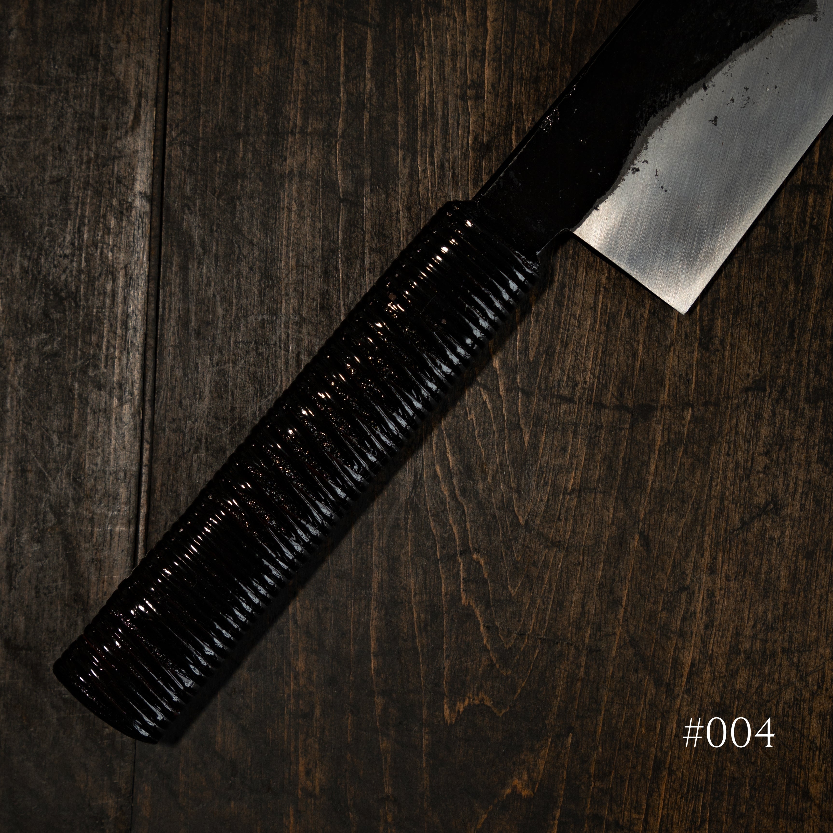 *PRE-ORDER* Tosho x Funaki White #2 Kurouchi Gyuto 250mm Urushi Rattan Wrap Handle (Ivan Polished / #004)