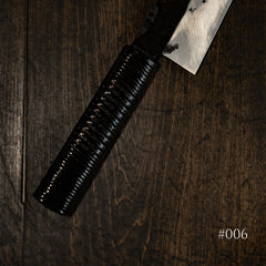 *PRE-ORDER* Tosho x Funaki White #2 Kurouchi Gyuto 250mm Urushi Rattan Wrap Handle (Ivan Polished / #006)