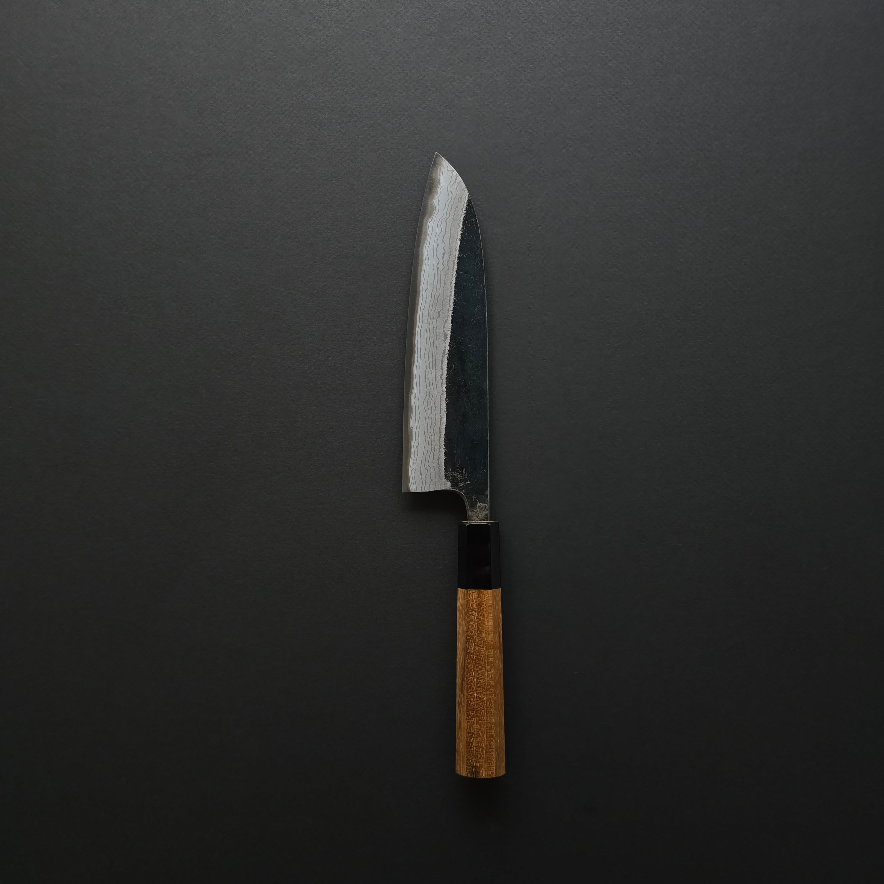 Hatsukokoro Blue #2 Kumokage Santoku 180mm Teak Handle