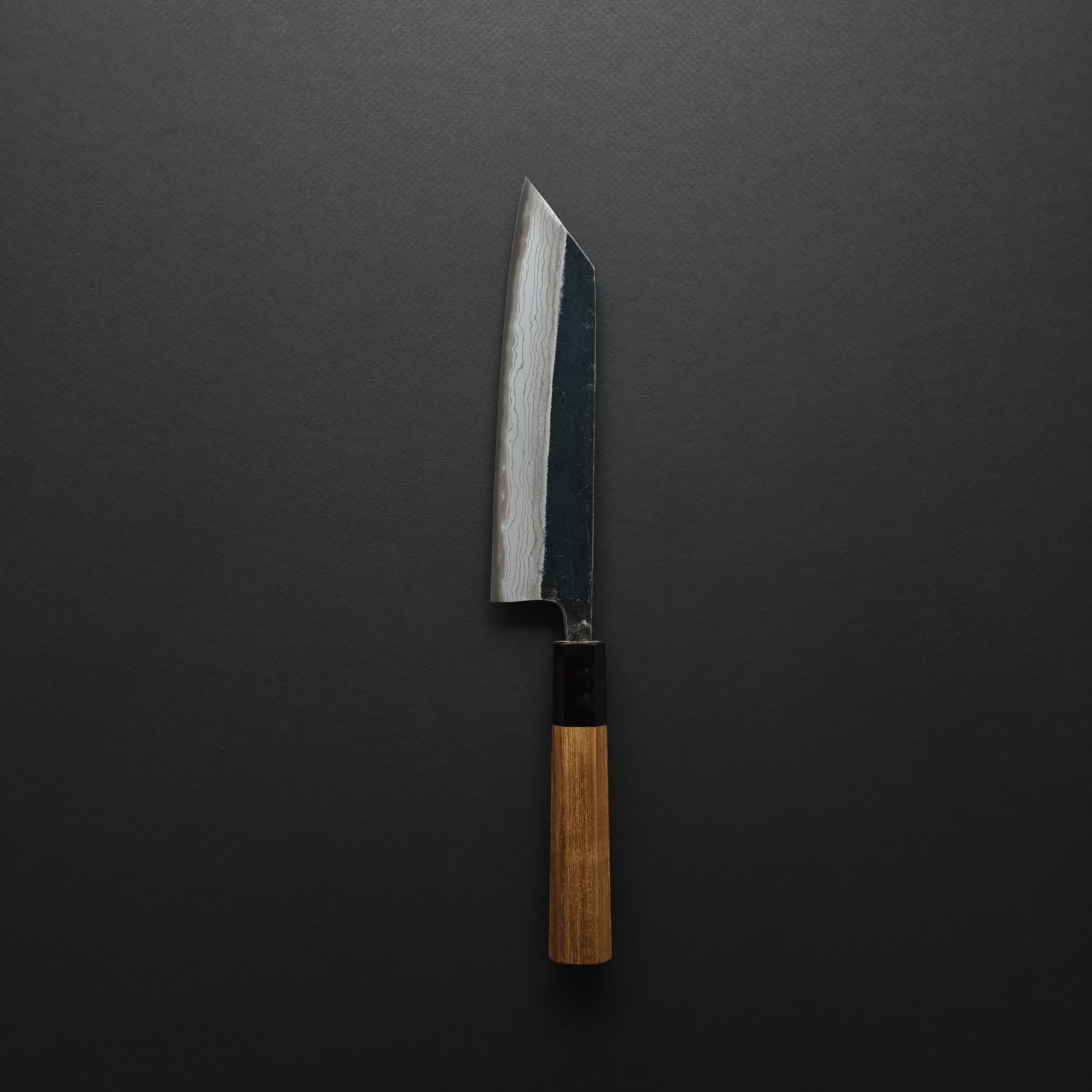Hatsukokoro Blue #2 Kumokage Bunka 180mm Teak Handle