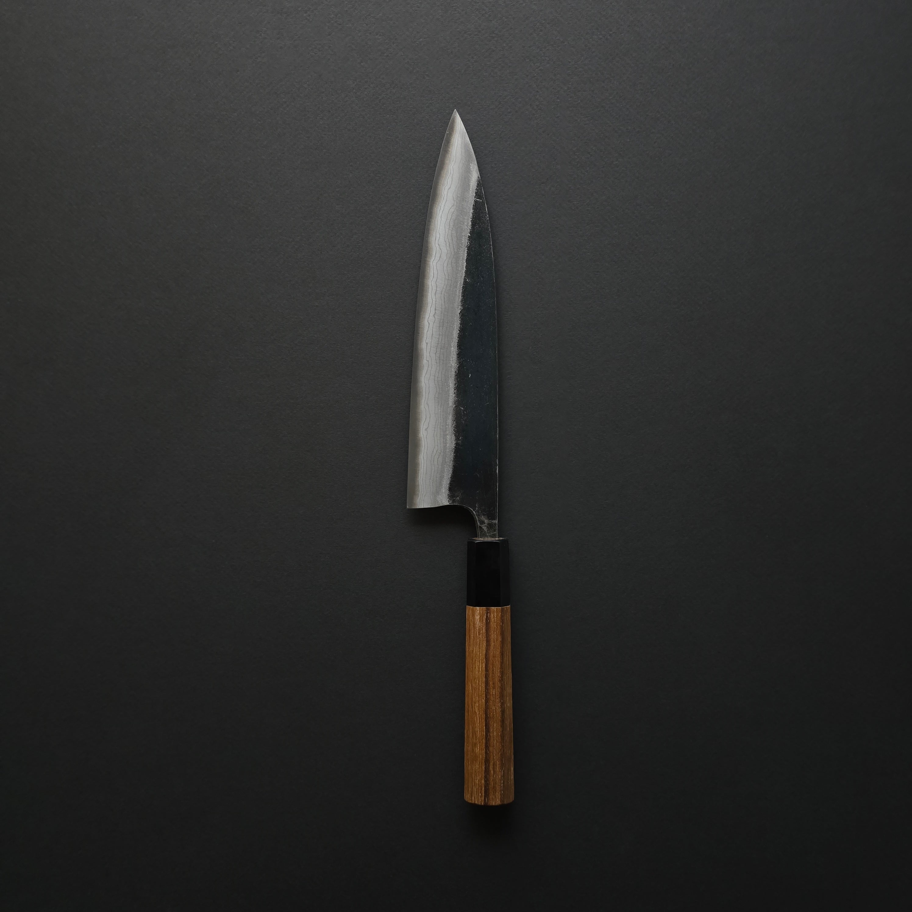 Hatsukokoro Blue #2 Kumokage Gyuto 210mm Teak Handle