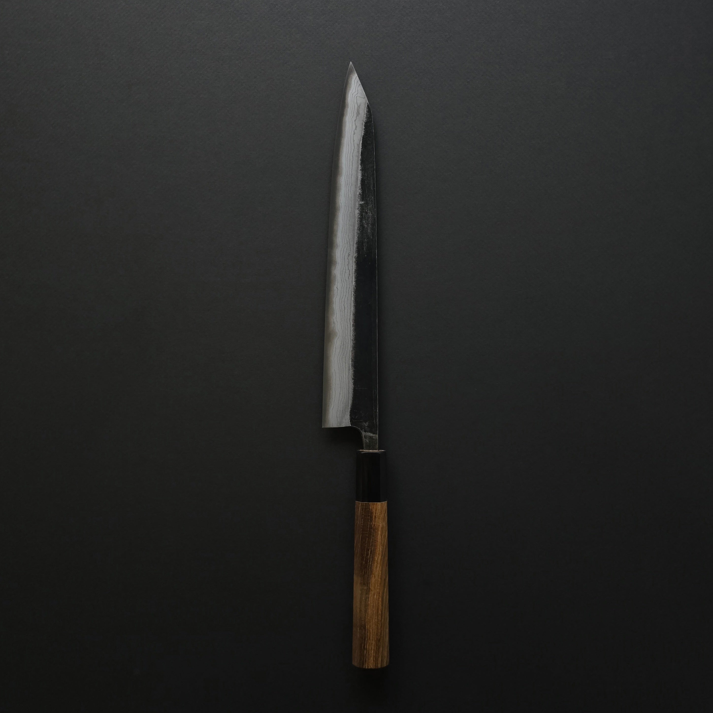 Hatsukokoro Blue #2 Kumokage Kiritsuke Sujihiki 255mm Teak Handle