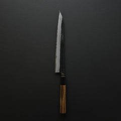 Hatsukokoro Blue #2 Kumokage Kiritsuke Sujihiki 255mm Teak Handle