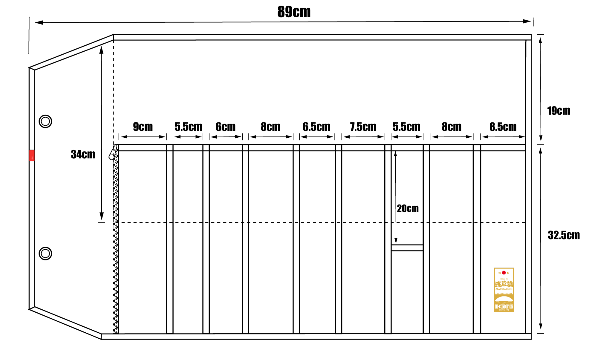 HI-CONDITION Hanpu Canvas 9 Pockets Knife Roll (Various Colours)