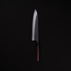 Akifusa Blue Super Kurouchi Tsuchime 240 Kiritsuke Gyuto Rosewood Handle