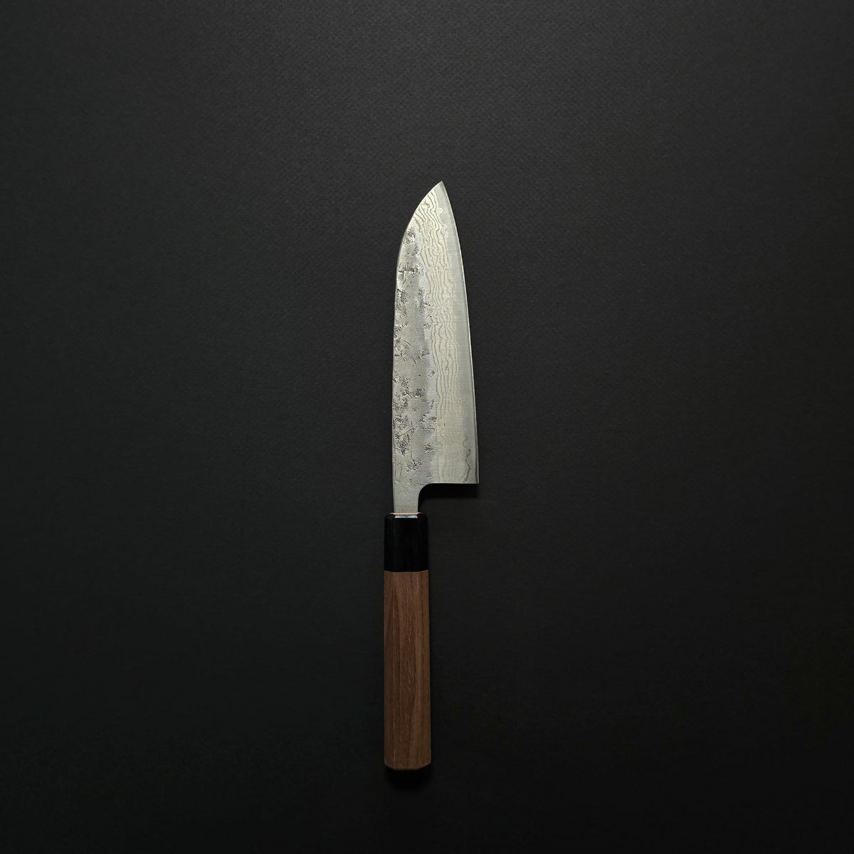 Hitohira Futana Swedish Stainless Nashiji Damascus Santoku 170mm Walnut Handle