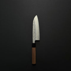 Hitohira Futana Swedish Stainless Nashiji Damascus Santoku 170mm Walnut Handle