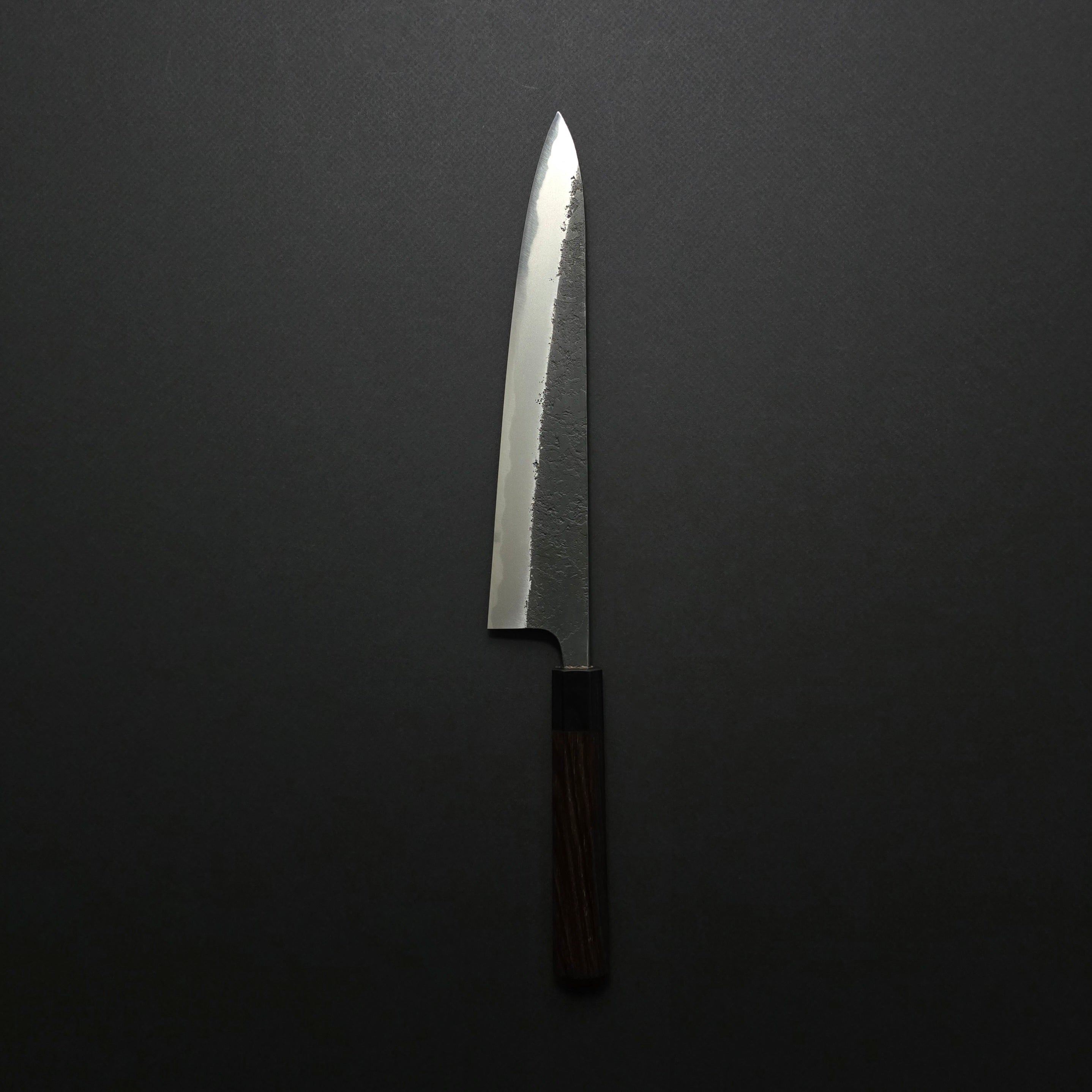 Akifusa Blue #2 Nashiji Gyuto 240mm Ebony Handle