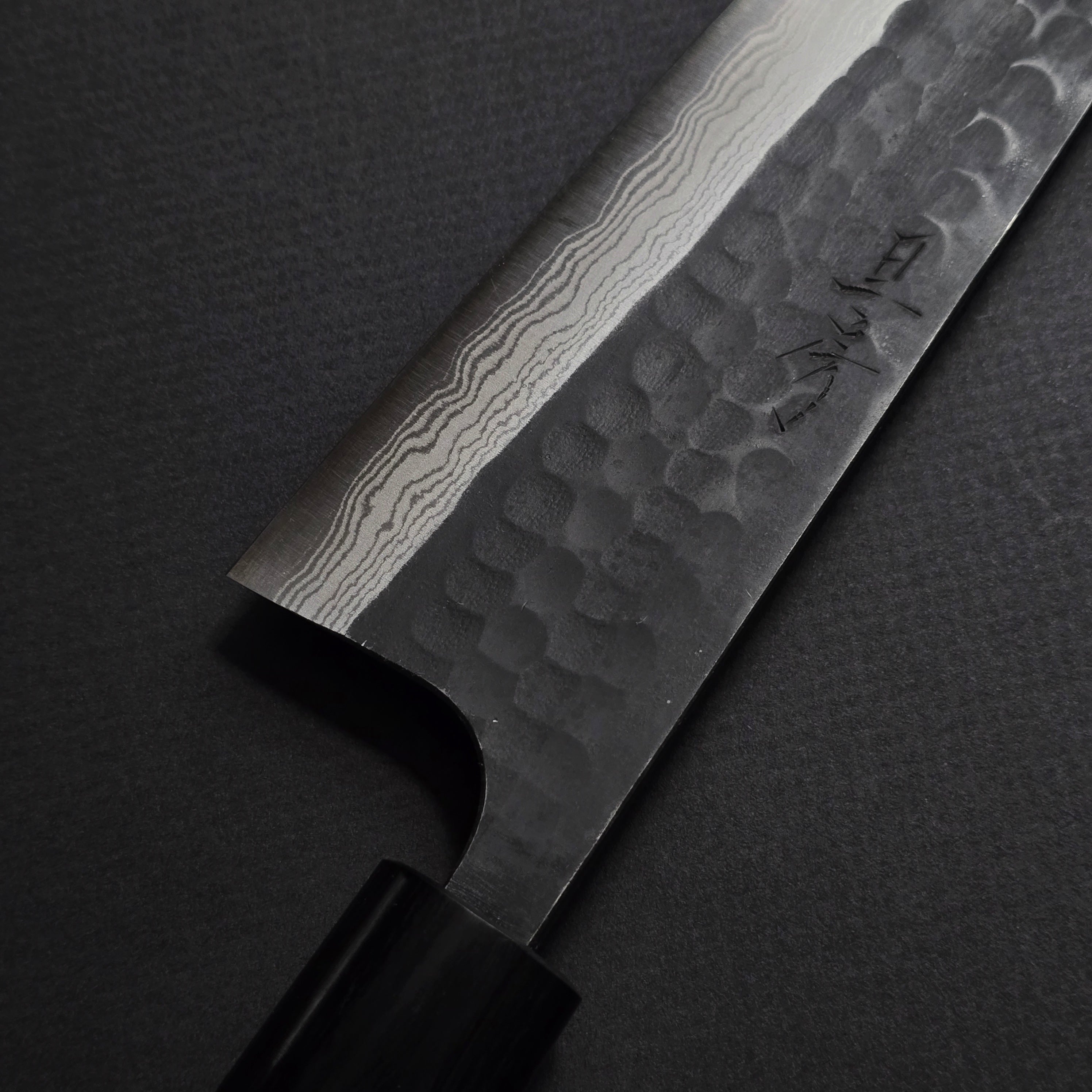 Akifusa Blue Super Tsuchime Damascus Kiritsuke Gyuto 210mm Rosewood Handle
