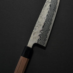 Hitohira Futana Swedish Stainless Nashiji Damascus Santoku 170mm Walnut Handle