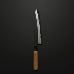 Hitohira Tanaka Kyuzo Blue #1 Kurouchi Gyuto 240mm Yakusugi Cedar Handle