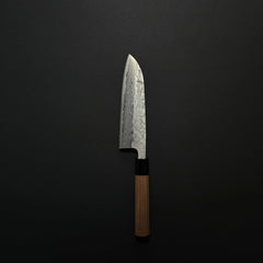 Hitohira Futana Swedish Stainless Nashiji Damascus Santoku 170mm Walnut Handle